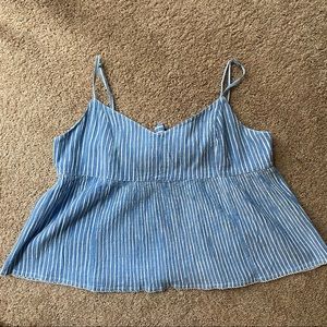 Open Back Stripe Tank Top